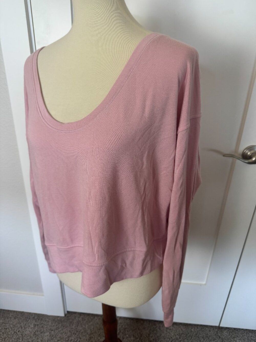 Lululemon Be Calm Long Sleeve Top Pink Haze Medium